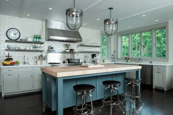 teal kitchen