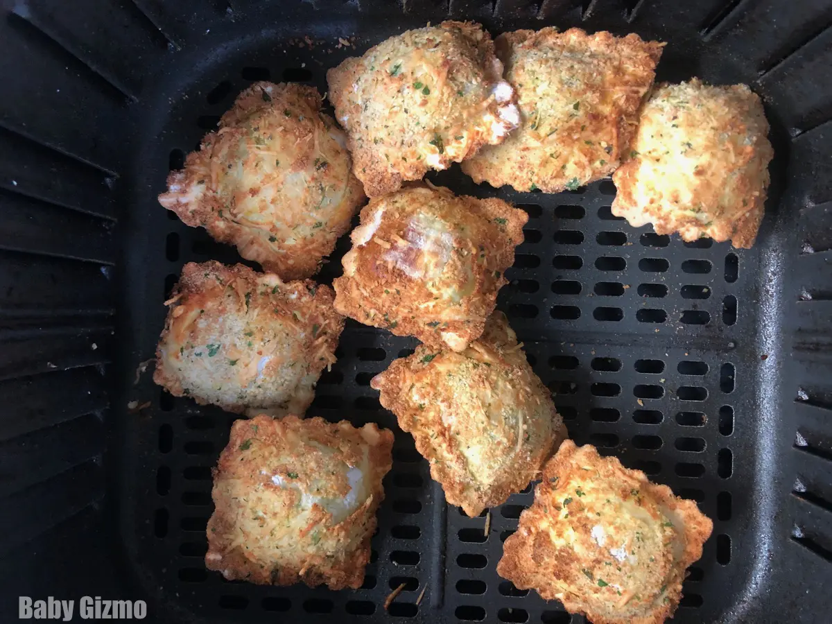 Toasted Ravioli in an air fryer