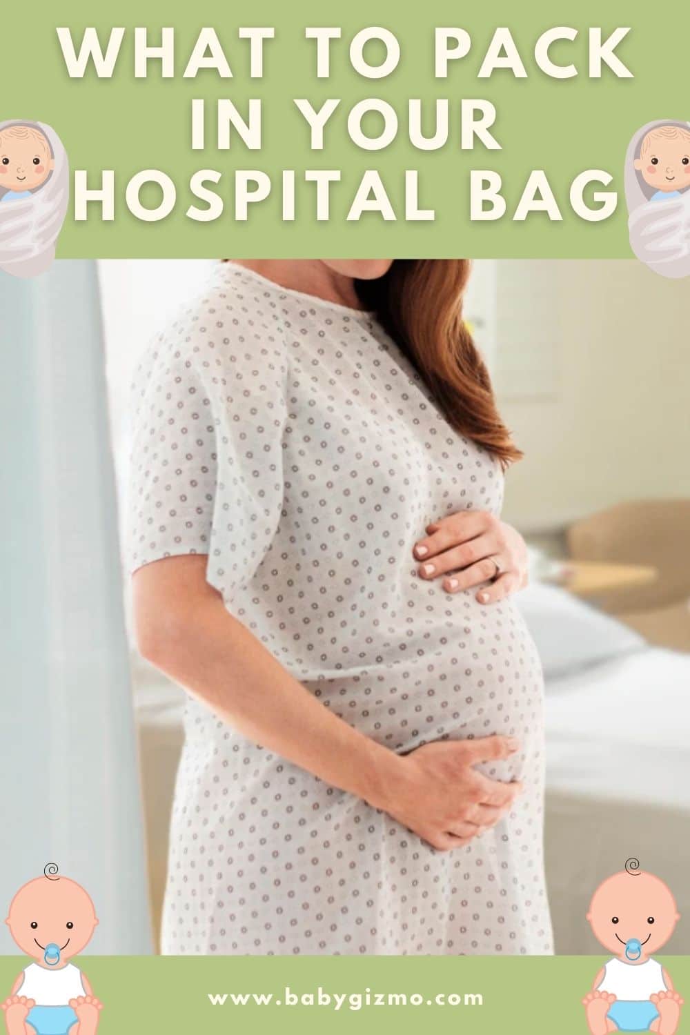 pregnant woman standing in hospital