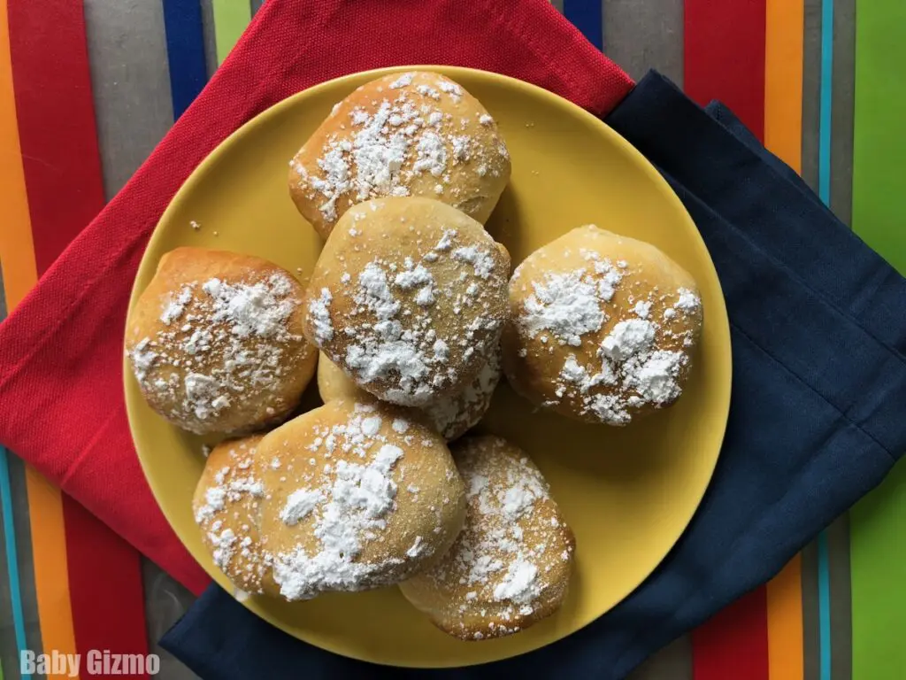 Fried Oreos on a colorful mat
