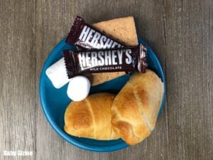smores crescent rolls with marshmallows and chocolate
