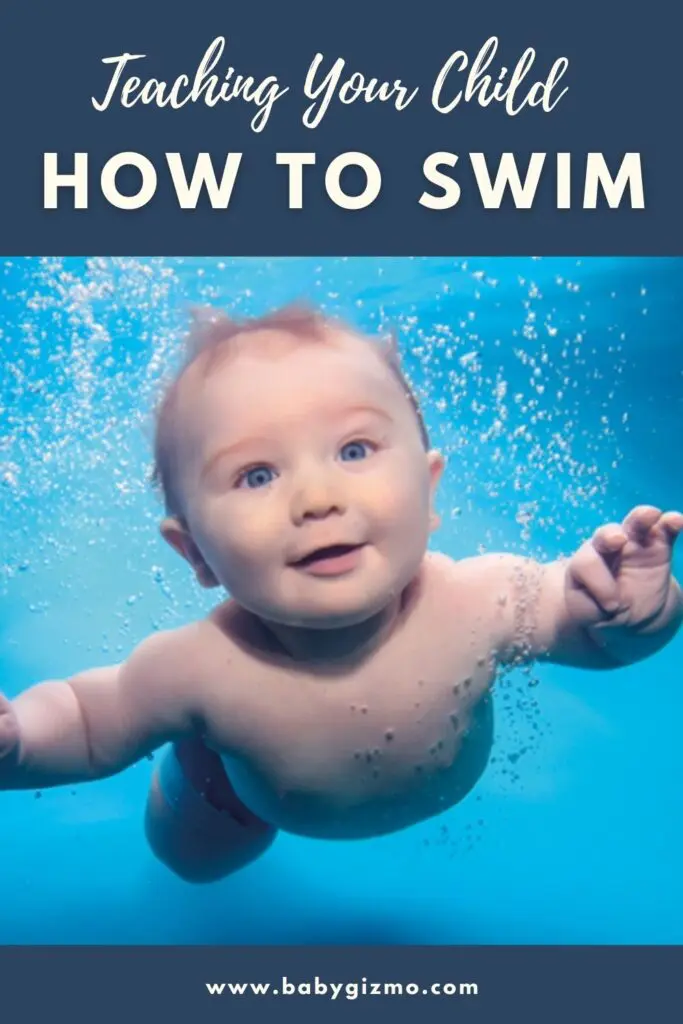 baby swimming underwater