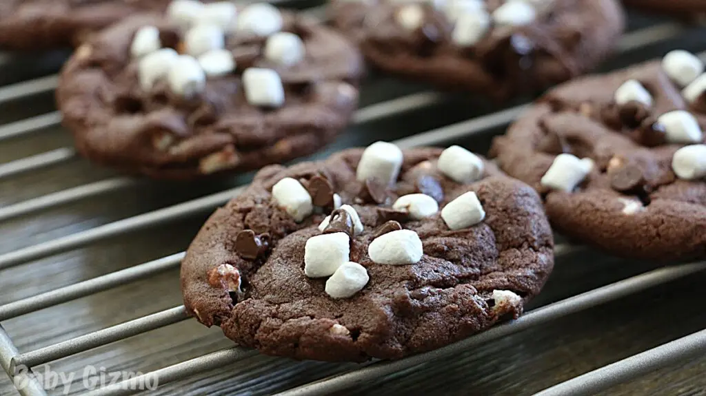 Hot Cocoa Cookies cooling