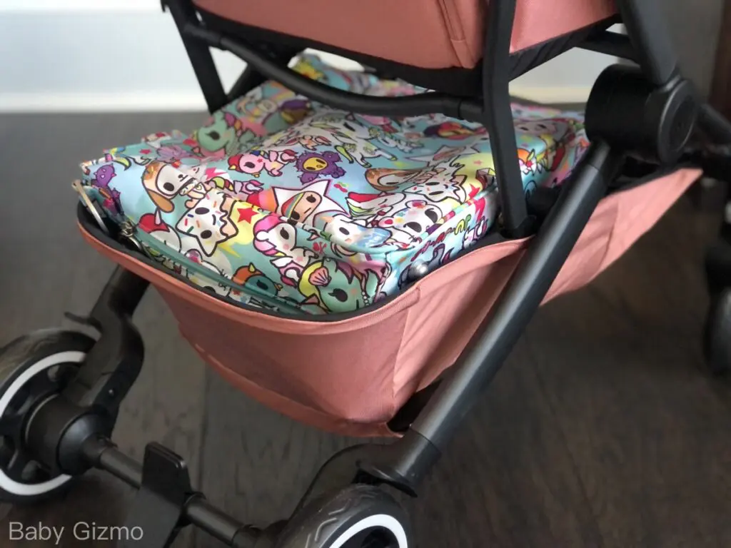 stroller basket with diaper bag