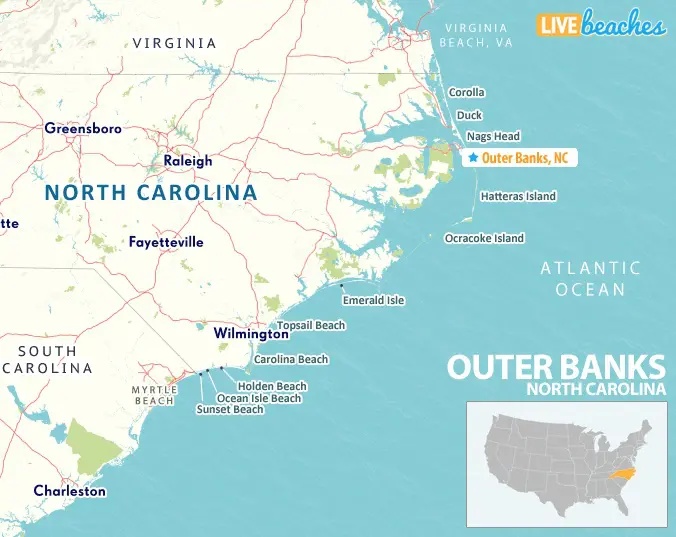 outer banks map