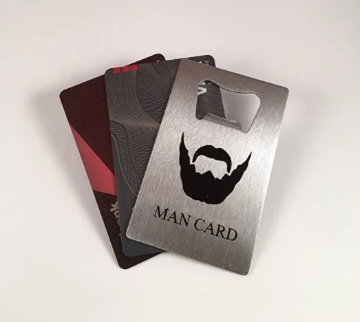 man card bottle opener