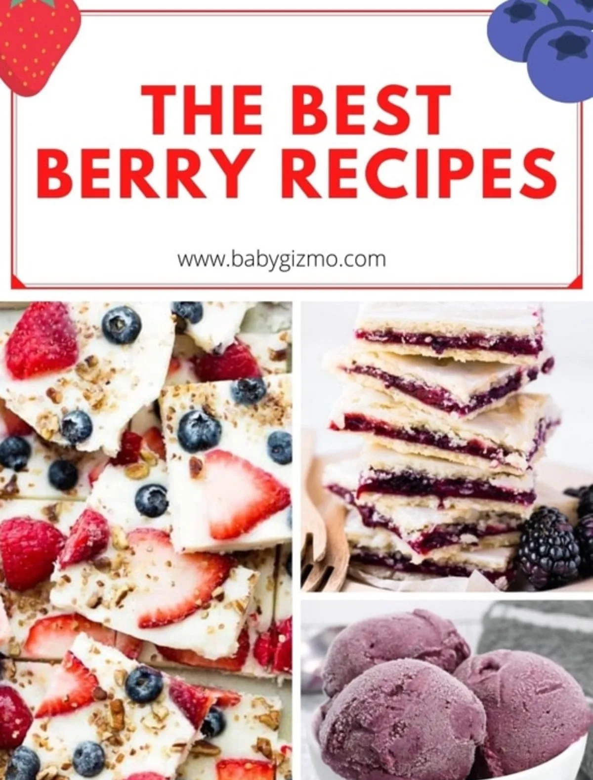 best berry recipe collage