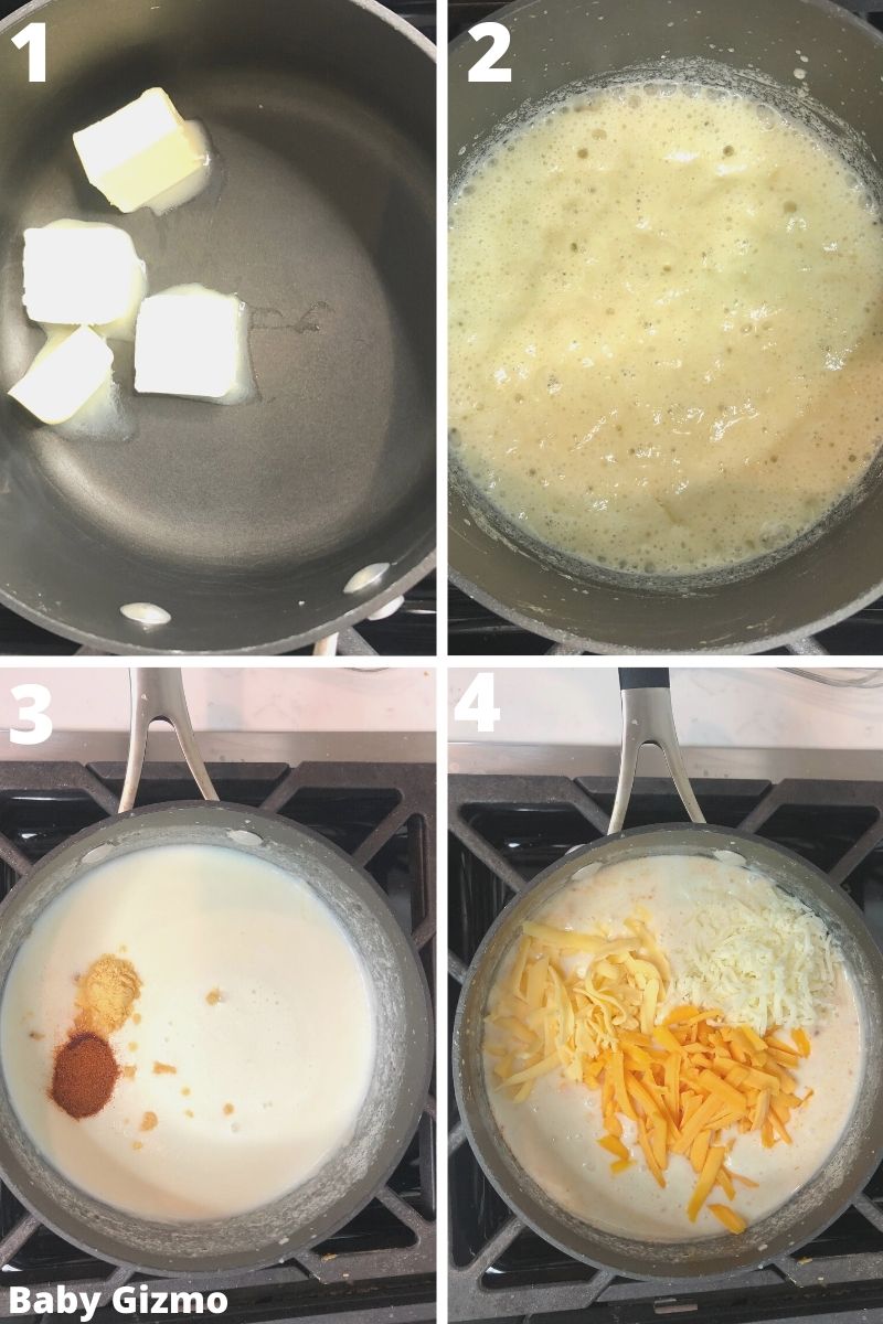 step by step making cheese sauce