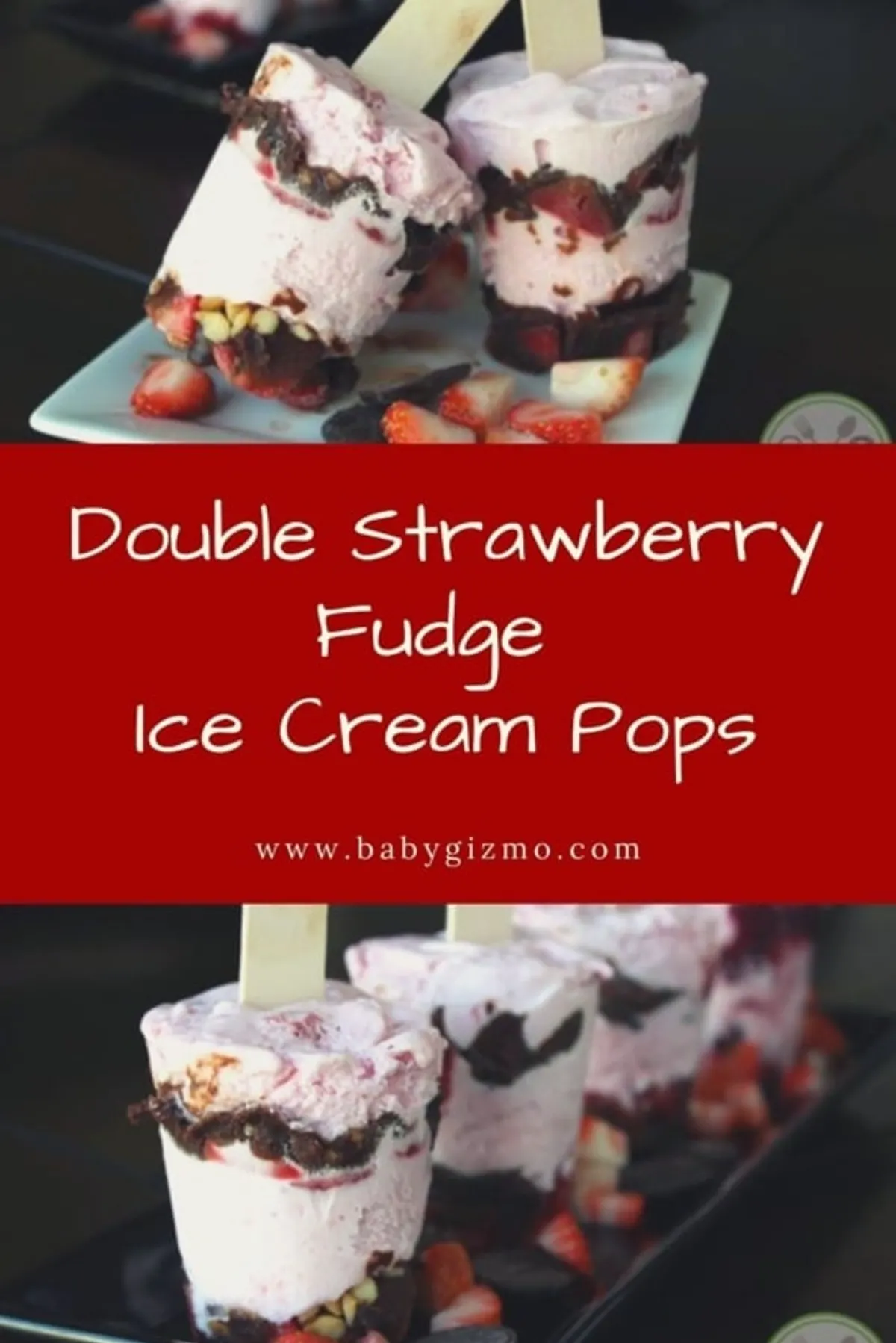 Strawberry Ice Cream pops