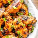 Grilled peach bbq wings