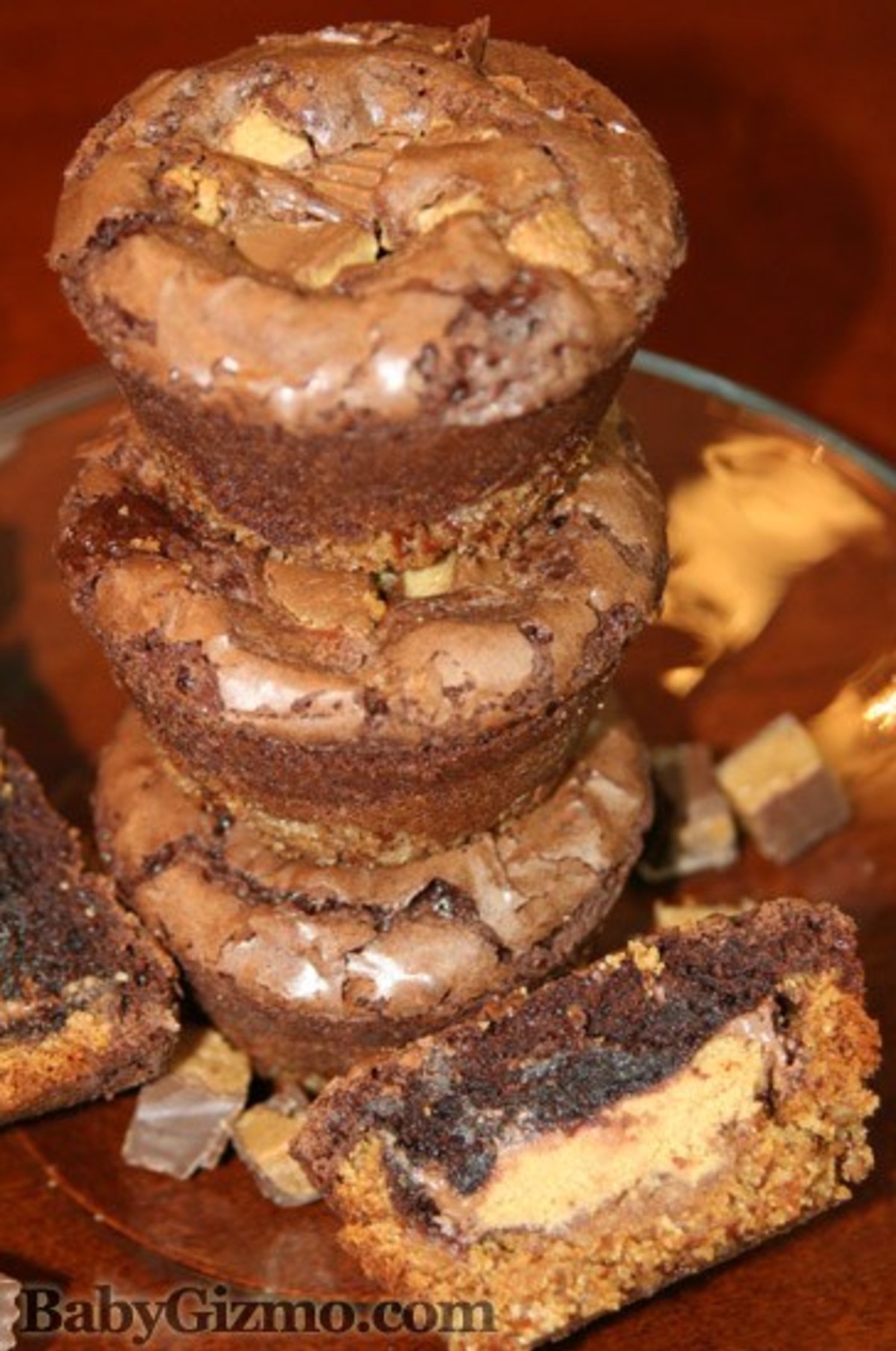 Peanut Butter Cookie Candy Brownie Cupcakes