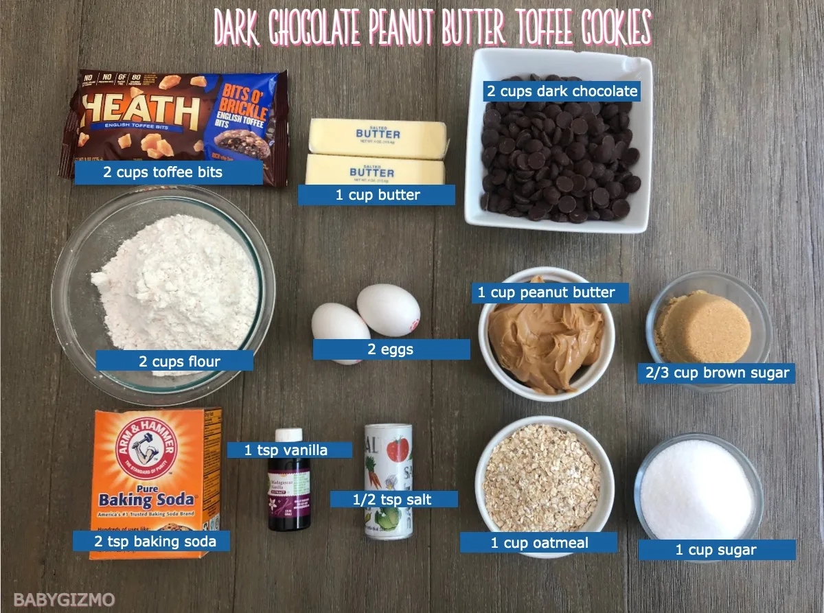 peanut butter toffee cookies ingredients
