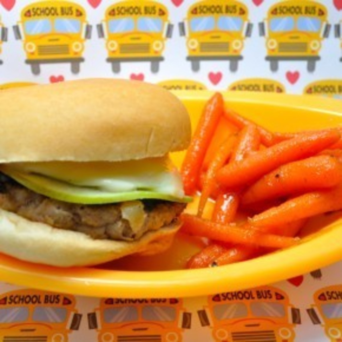 Apple Turkey Sliders and Cinnamon Honey Carrots