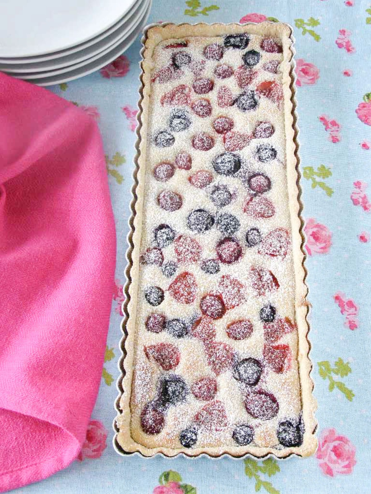 Summer Berry & Almond Cheesecake Tart