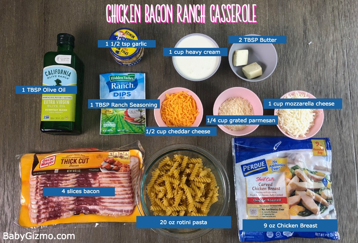 chicken bacon ranch casserole ingredients