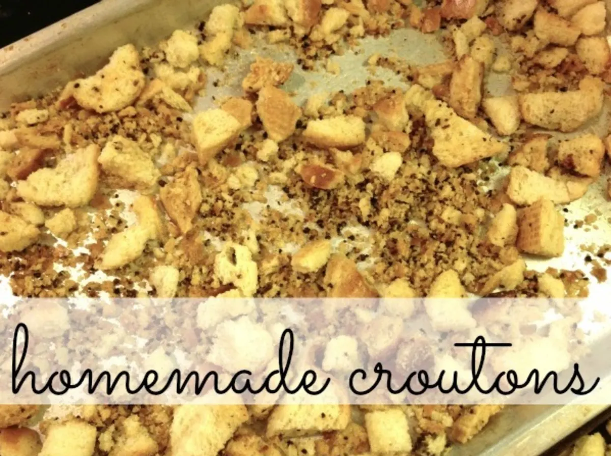 homemade croutons
