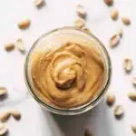 peanut butter in mason jar