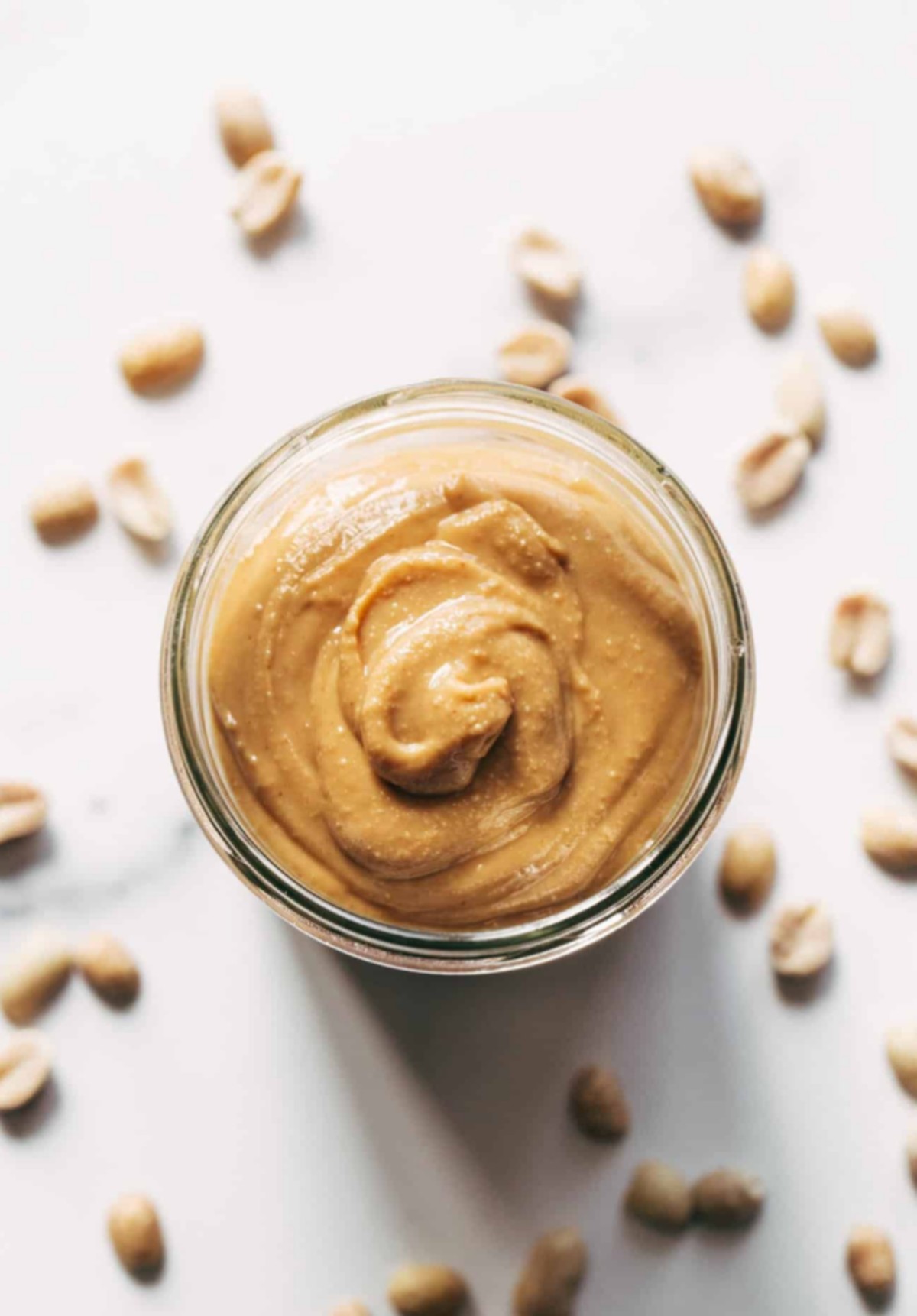 homemade peanut butter in mason jar