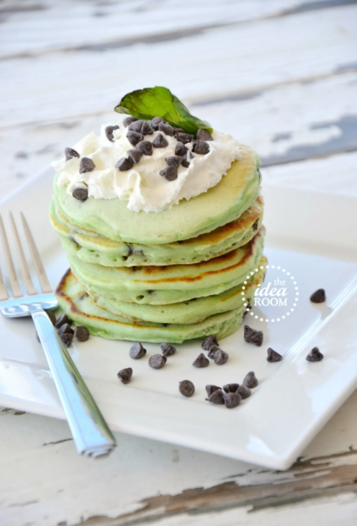 Mint Chocolate Chip pancakes