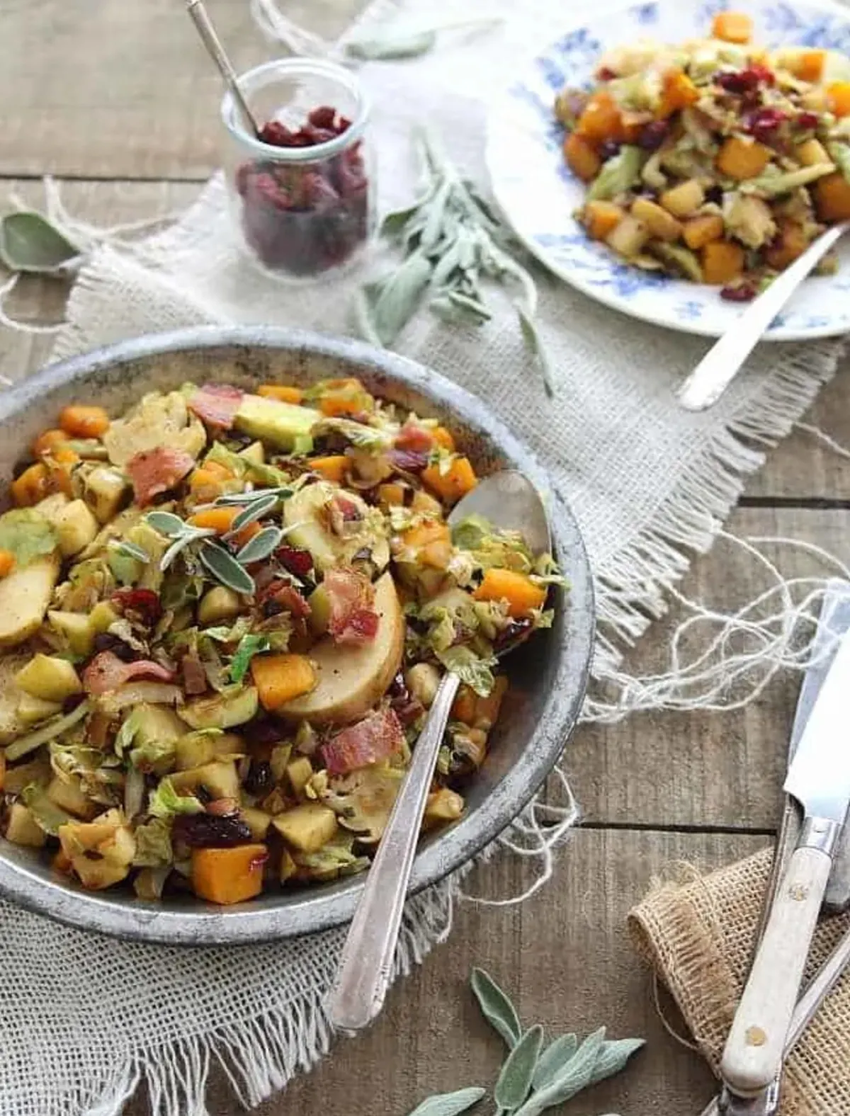 brussels sprout pumpkin hash