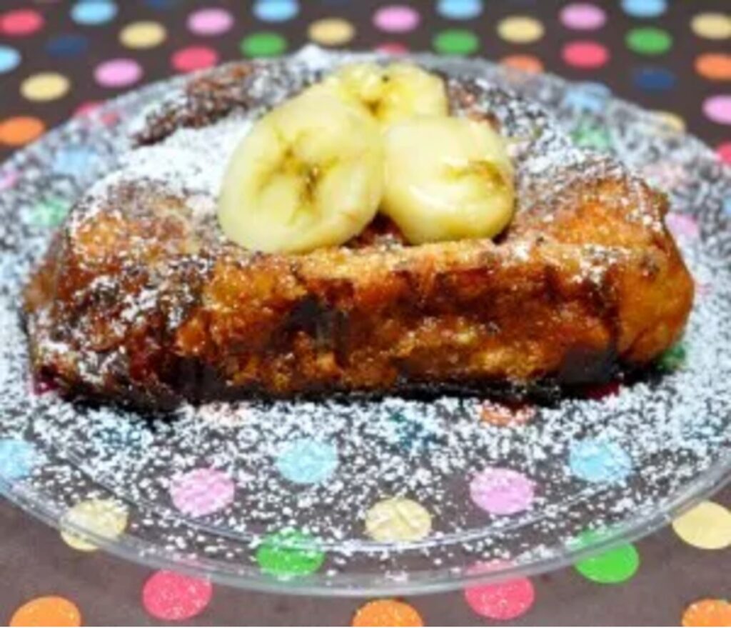 Chocolate & banana stuffed french toast
