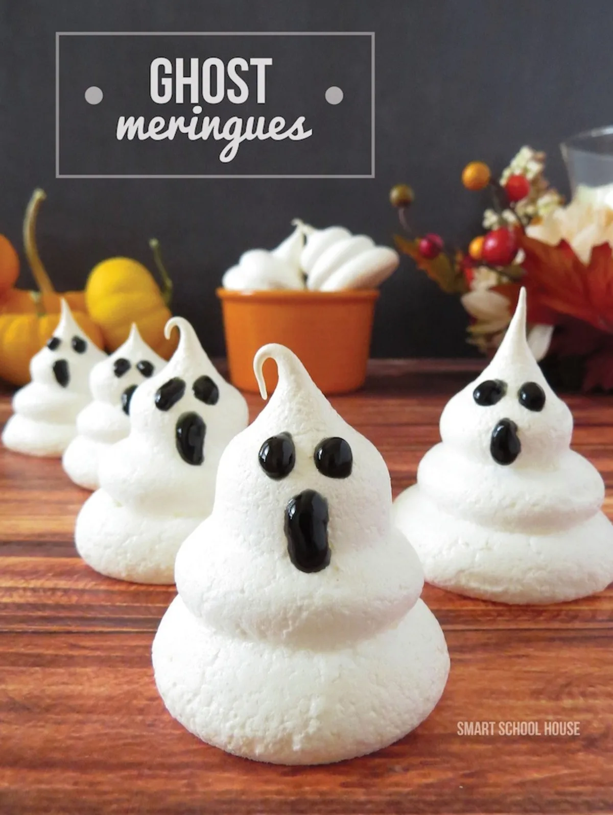 cute ghost meringues cookies