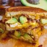 Bacon jam and avocado sandwich