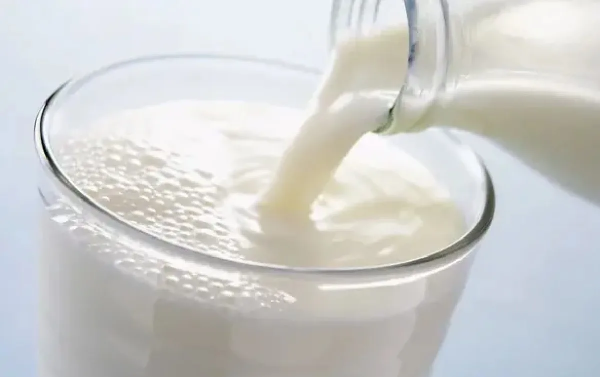 a glass of milk