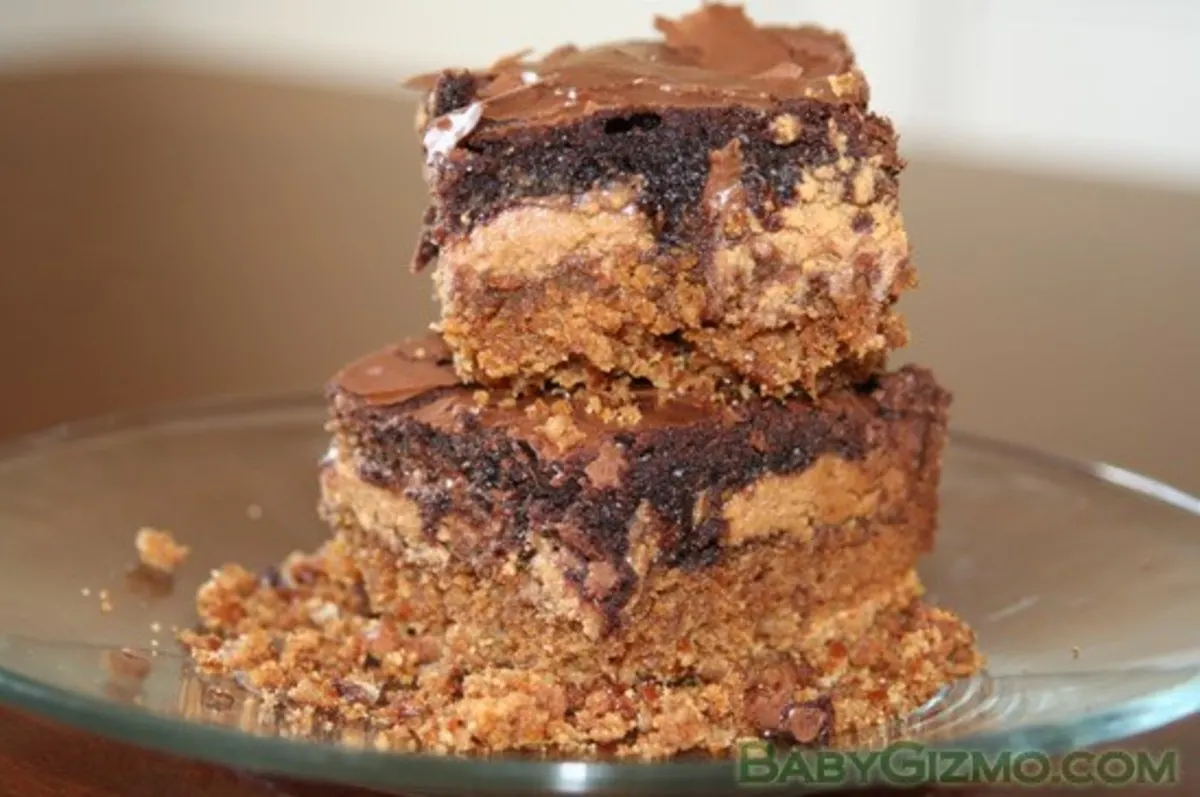 Pretzel brownie candy bars