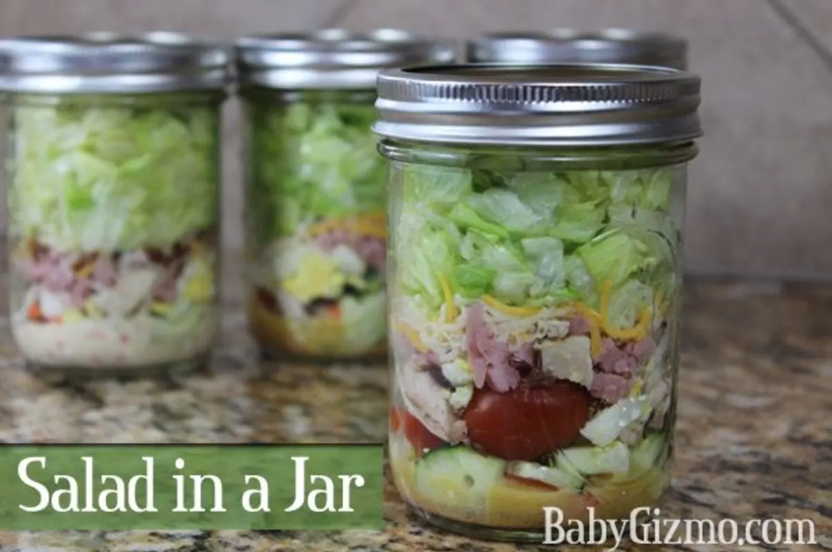 Chef Salad in a Jar - Comfortably Domestic