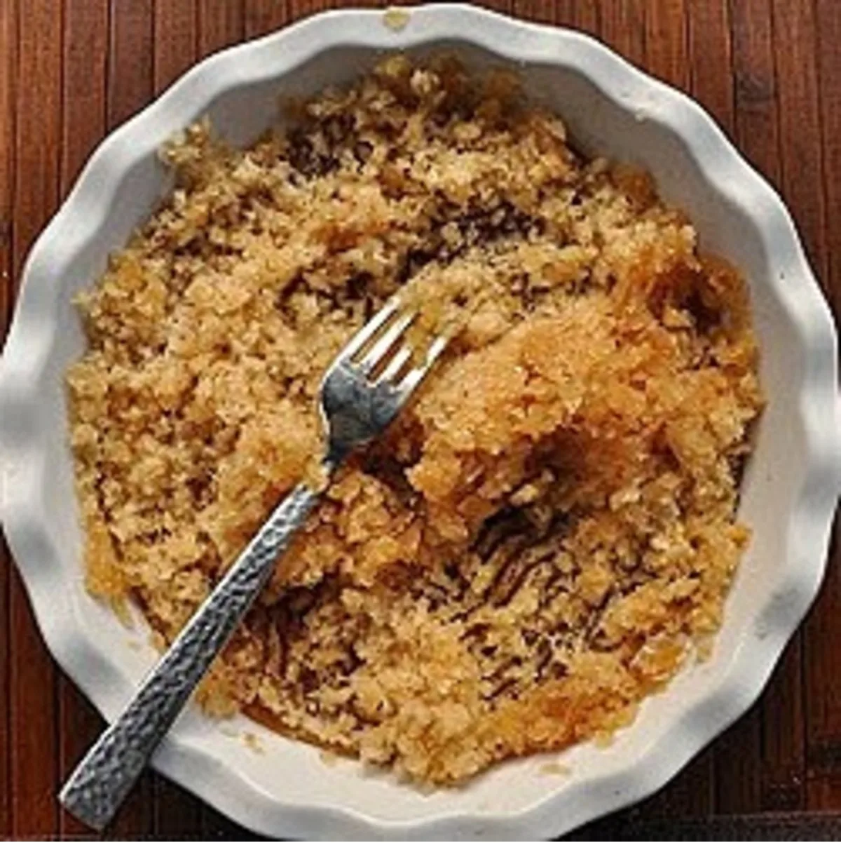 Apple Cider Granita on a bowl with a fork