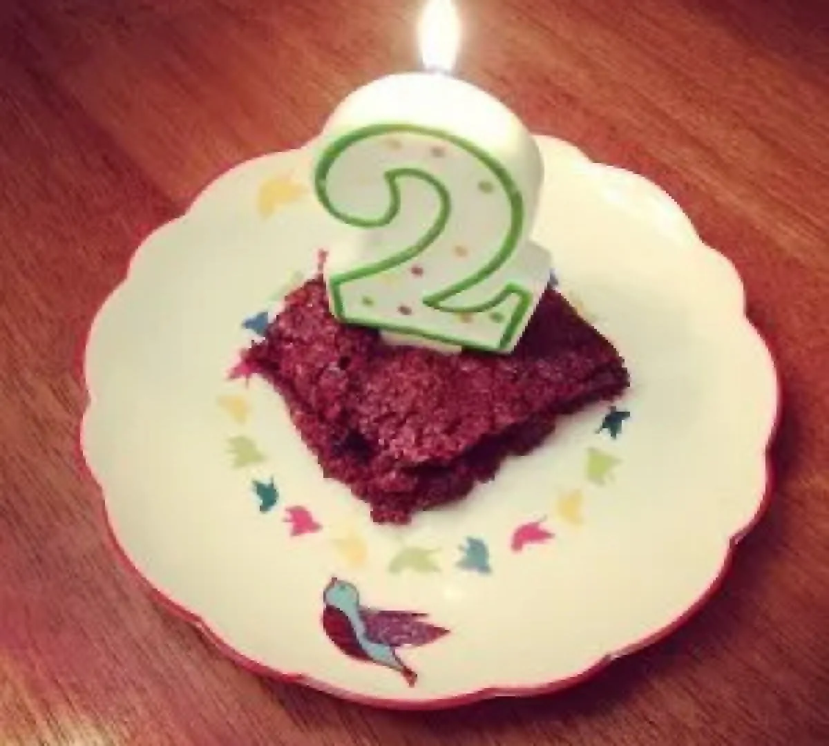 Bromine with a number 2 candle on top