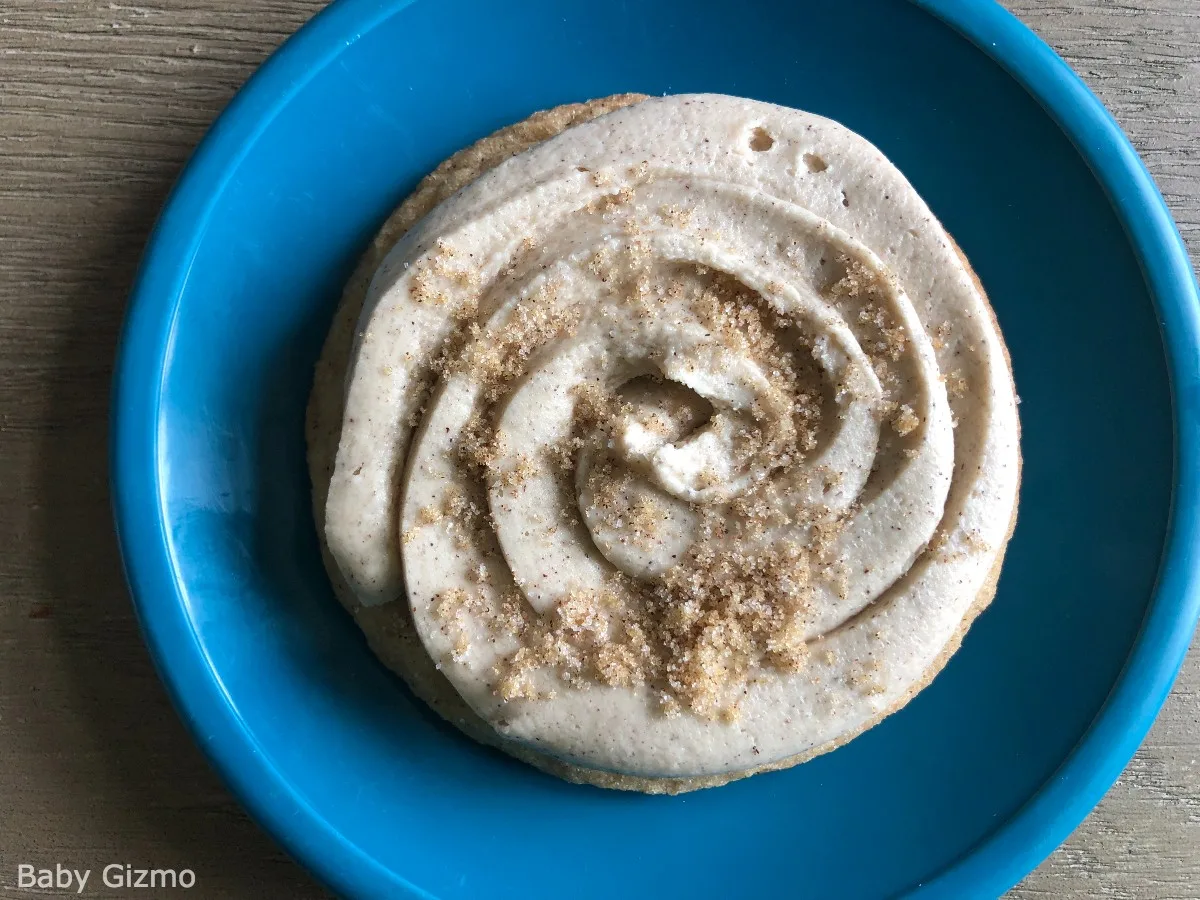 Churro Cookie on blue plate