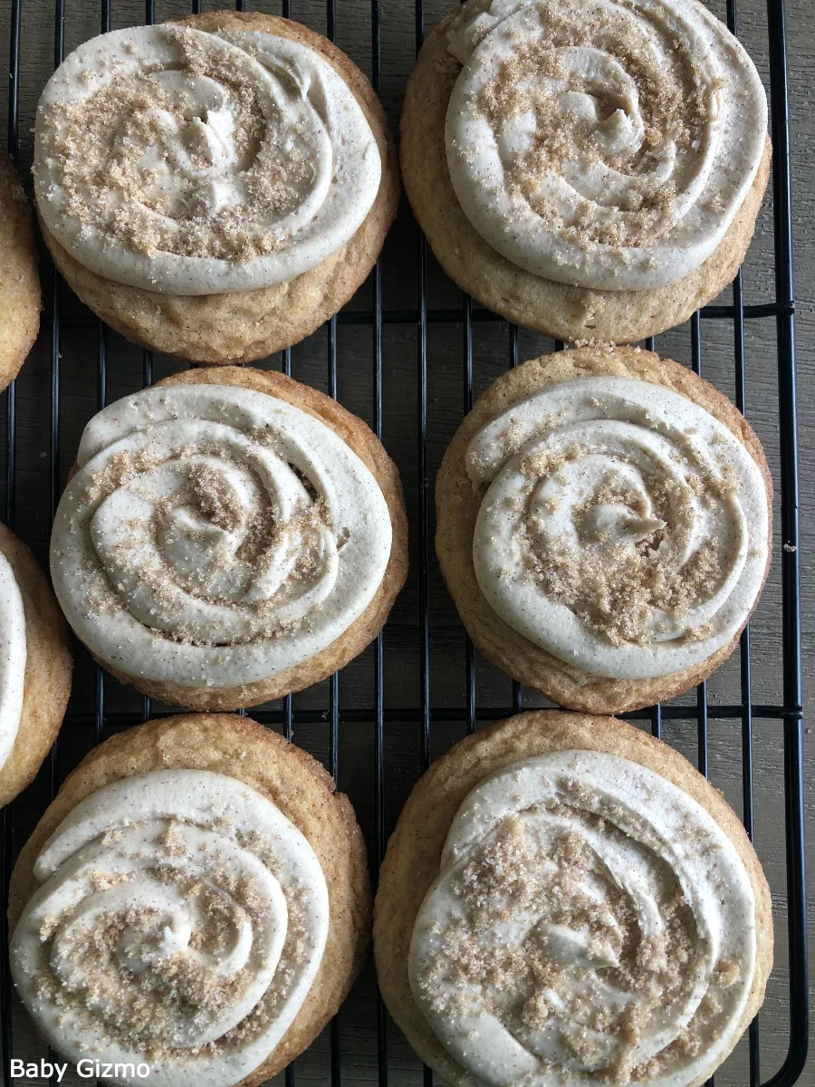 Cinnamon Churro Cookies on Cooling Rack