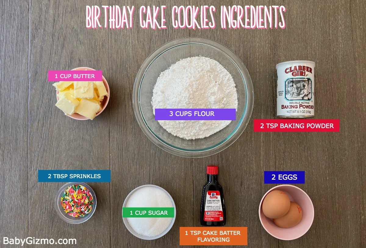 birthday cake cookies ingredients