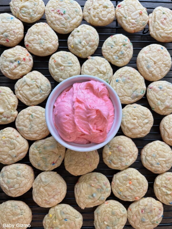 Pink Confetti Cake Cookies Crumbl Copycat Recipe Baby Gizmo