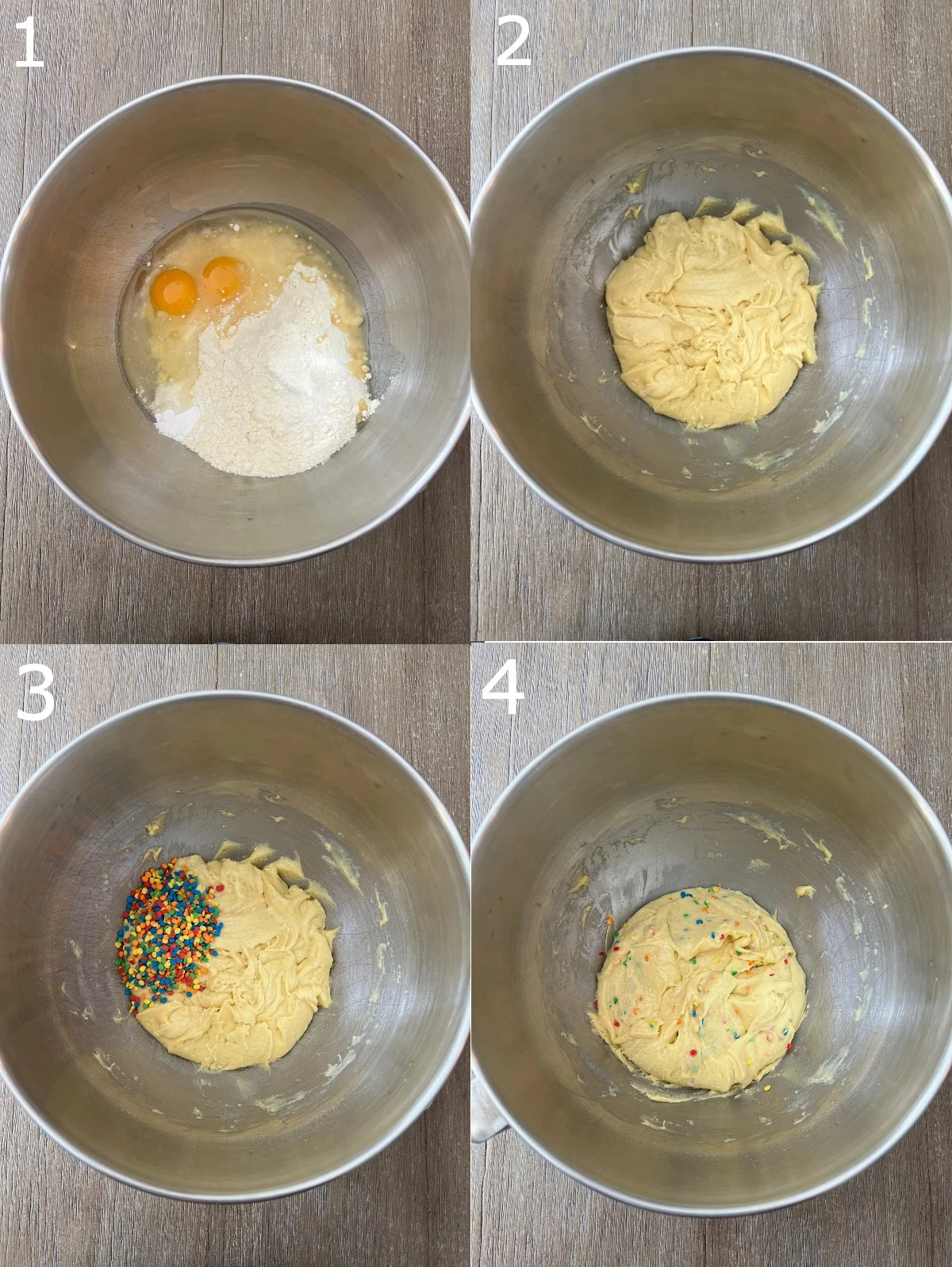 confetti cake cookies step by step