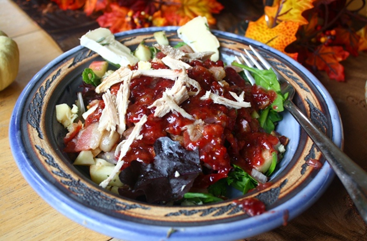 Turkey Salad with Cranberry Vinaigrette
