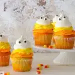 Candy Corn Ghost Cupcakes