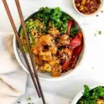 Baked Peanut Tofu Bowls