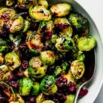 Balsamic Brussel Sprouts with Cranberries