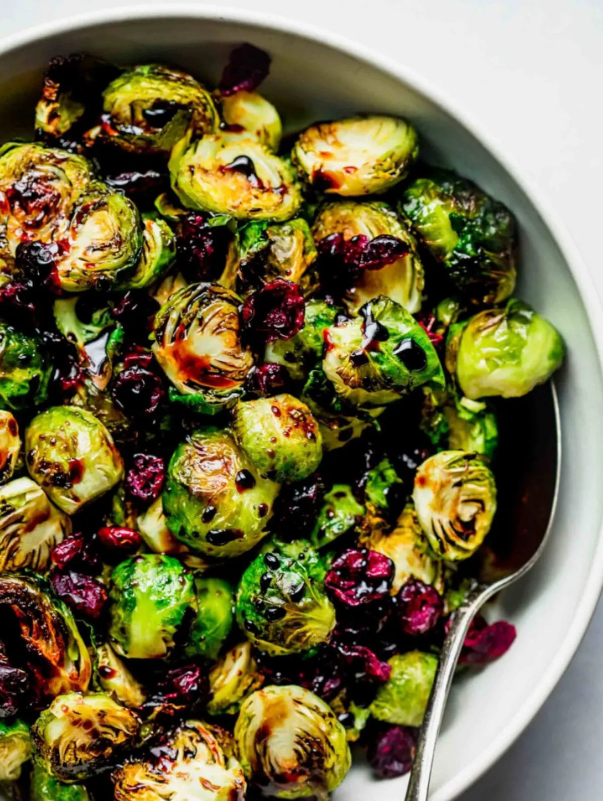 Balsamic Brussel Sprouts with Cranberries