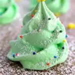 CHRISTMAS TREE MERINGUE COOKIES