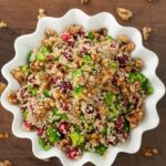CRANBERRY QUINOA SALAD WITH CANDIED WALNUTS