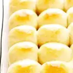 dinner rolls in baking dish