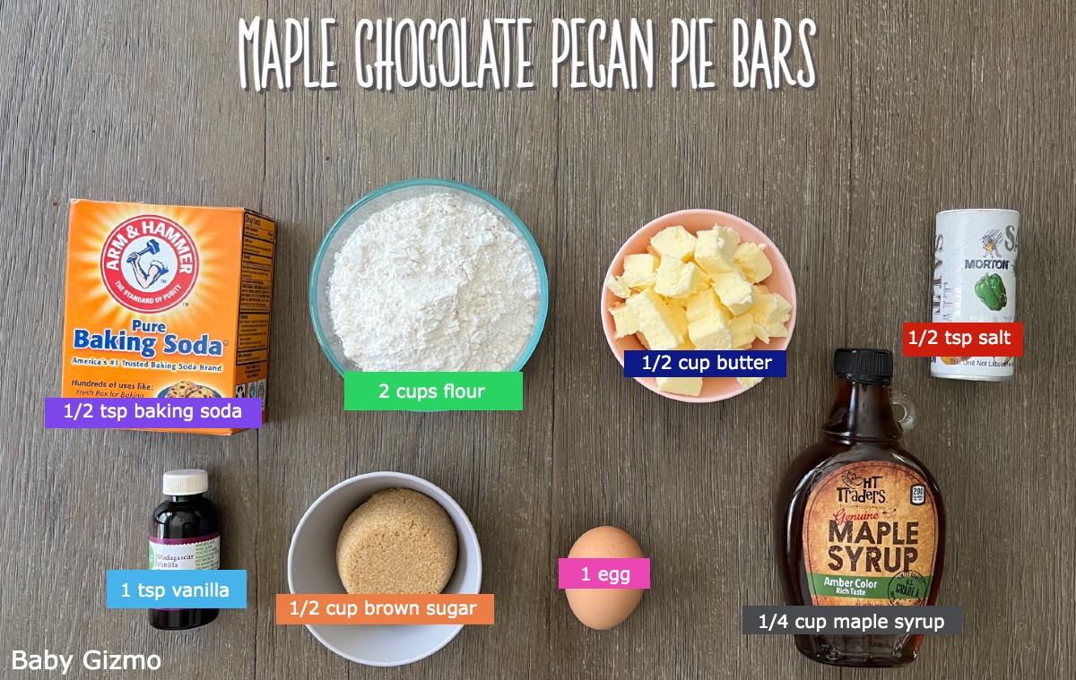 Pecan Pie Bars ingredients