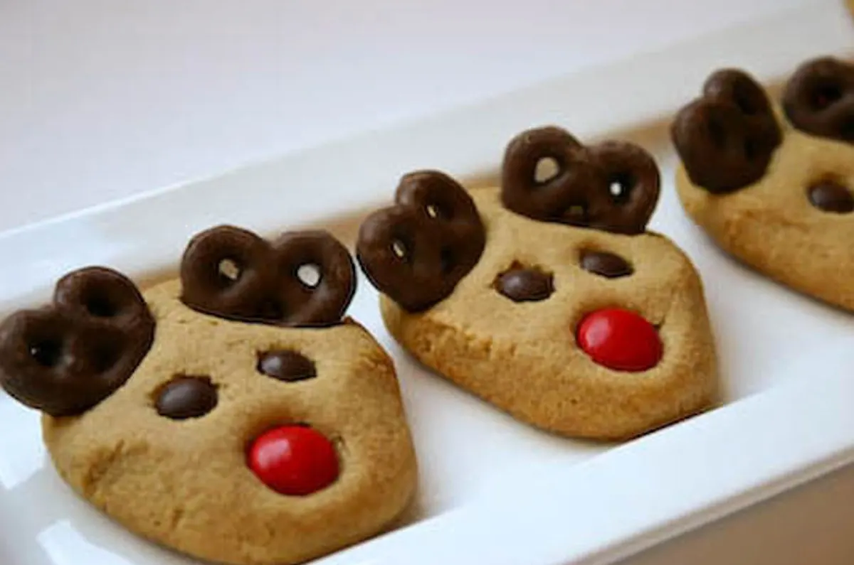 Peanut Butter Reindeer Cookies