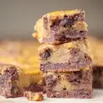 Pumpkin Swirled Brownies stacked