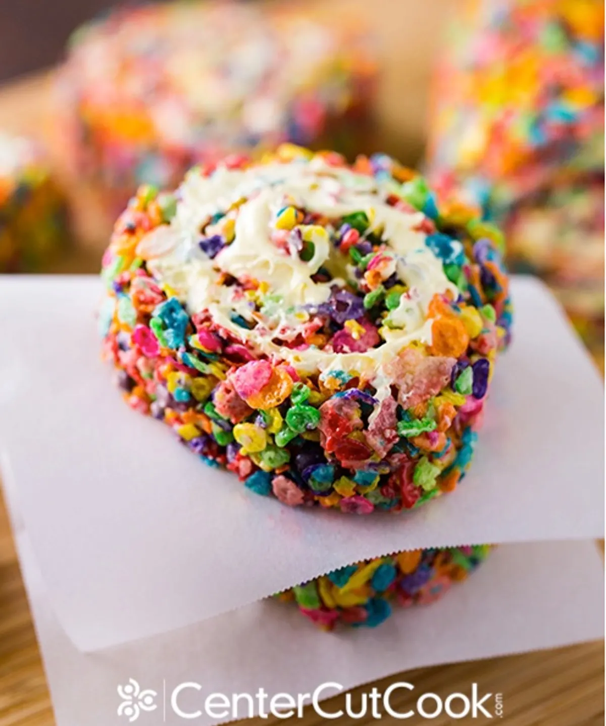 Rainbow Rice Krispie Pinwheels