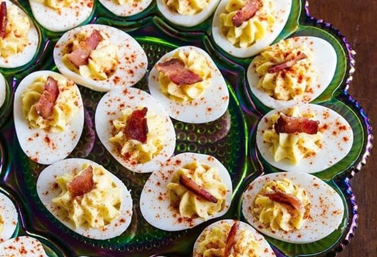 Smoky Bacon Deviled Eggs